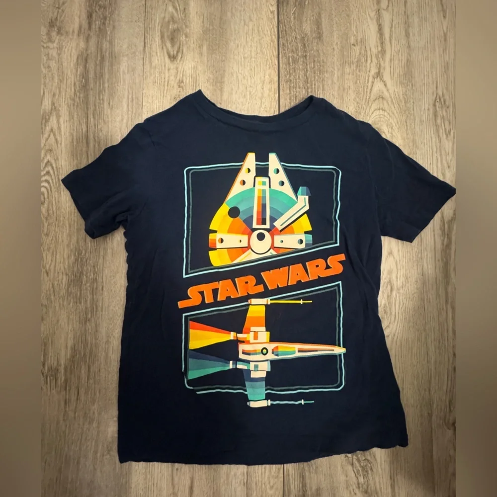 Old Navy Star Wars Navy Blue Kids Tee
